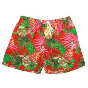 New STYLORE Tropic Hawaiian Pineapple Red Lightweight Swim Shorts Trunks XXL 380